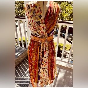 Diane Von Furstenberg chiffon dress. Size 10. Patchwork floral✨ Price firm.